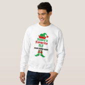 Personalisiert Name Santa's Lieblings-Elf-T - Shir Sweatshirt (Vorne ganz)