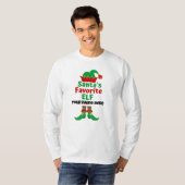 Personalisiert Name Santa's Lieblings-Elf-T - Shir T-Shirt (Vorne ganz)