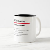 Personalisiert Name SAP Consultant Definition Zweifarbige Tasse (VorderseiteRechts)