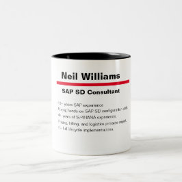 Personalisiert Name SAP Consultant Definition Zweifarbige Tasse