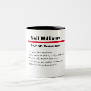 Personalisiert Name SAP Consultant Definition Zweifarbige Tasse