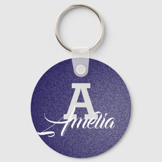 Personalisiert Name Schlüsselkette | MIT MONOGRAMM Schlüsselanhänger (Vorderseite)