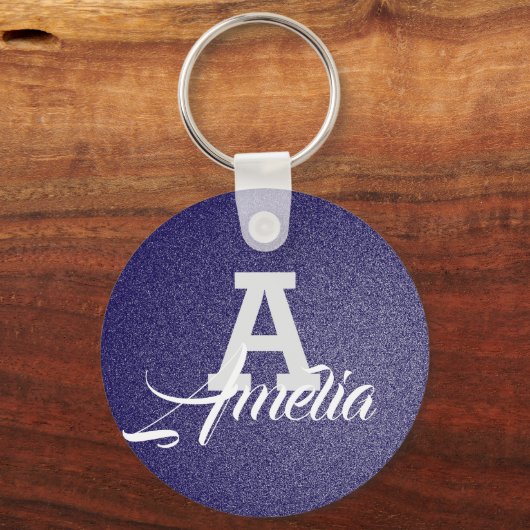 Personalisiert Name Schlüsselkette | MIT MONOGRAMM Schlüsselanhänger (Vorderseite)