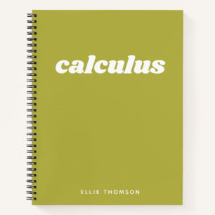 Personalisiert Name School Class Calculus Math Gre Notizblock