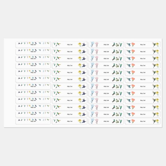 Personalisiert Name School Wasserdichte Labels Etiketten (Blatt)