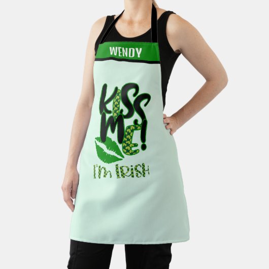 Personalisiert Name Schürze, Funny Kiss Me Ich bin Schürze (InSitu)