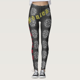 Personalisiert Name schwarze Leggings