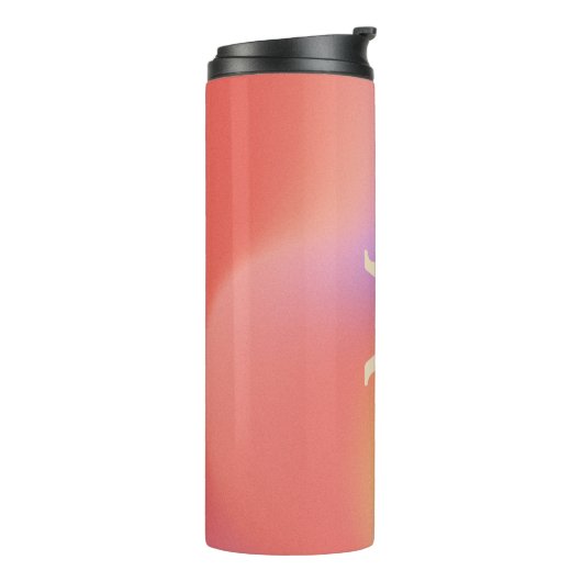 Personalisiert-Name-Script-Monogramm Thermosbecher (Nach links gedreht)