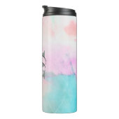 Personalisiert-Name-Script-Monogramm Thermosbecher (Nach rechts gedreht)
