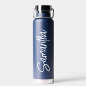 Personalisiert Name Script Typografy Simple Trinkflasche (Rückseite)