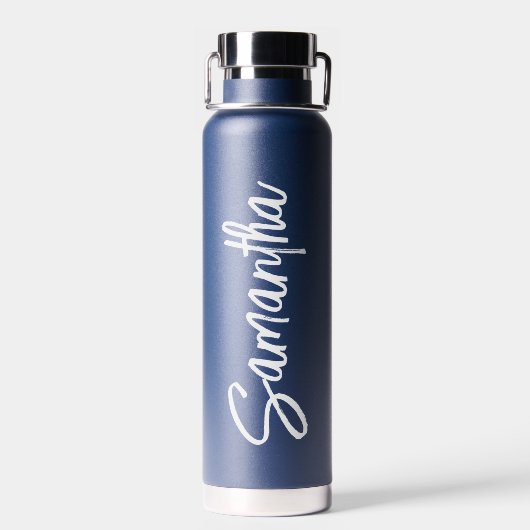 Personalisiert Name Script Typografy Simple Trinkflasche (Rückseite)