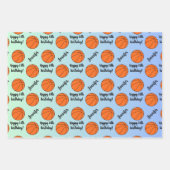Personalisiert Name Sentiment Sport Thema Basketba Geschenkpapier Set (Vorderseite 2)