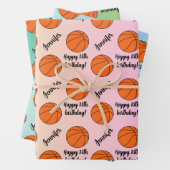 Personalisiert Name Sentiment Sport Thema Basketba Geschenkpapier Set (Beispiel)