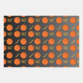Personalisiert Name Sentiment Sport Thema Basketba Geschenkpapier Set (Vorderseite 3)