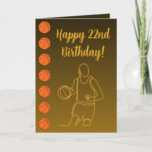 Personalisiert Name Sentiment Sport Thema Basketba Karte (Vorderseite)