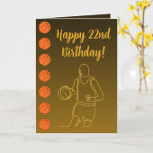 Personalisiert Name Sentiment Sport Thema Basketba Karte (Gelbe Blume)