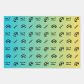 Personalisiert Name Sentiment Sport Thema Rugby Geschenkpapier Set (Vorderseite 3)