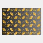 Personalisiert Name Sentiment Sport Thema Rugby Geschenkpapier Set (Vorderseite 3)