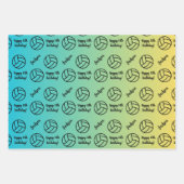 Personalisiert Name Sentiment Sport Thema Volleyba Geschenkpapier Set (Vorderseite 3)