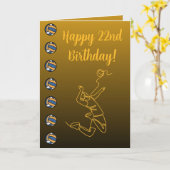 Personalisiert Name Sentiment Sport Thema Volleyba Karte (Gelbe Blume)