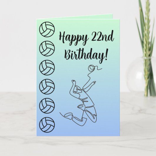 Personalisiert Name Sentiment Sport Thema Volleyba Karte (Vorderseite)