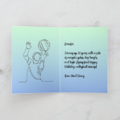 Personalisiert Name Sentiment Sport Thema Volleyba Karte (Innenseite)