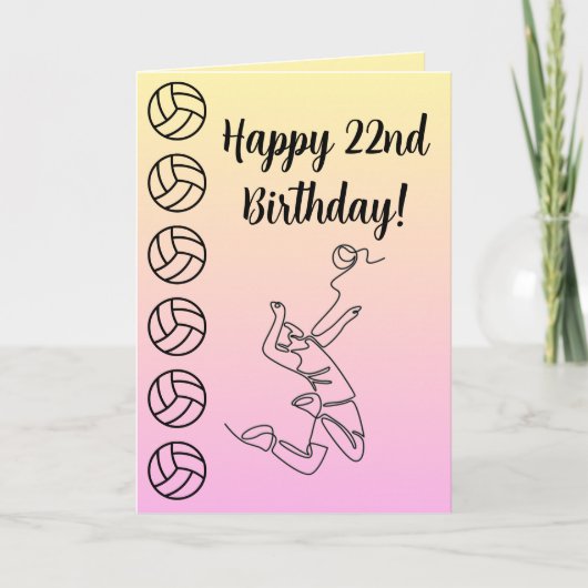 Personalisiert Name Sentiment Sport Thema Volleyba Karte (Vorderseite)