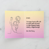 Personalisiert Name Sentiment Sport Thema Volleyba Karte (Innenseite)