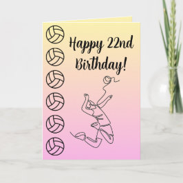 Personalisiert Name Sentiment Sport Thema Volleyba Karte