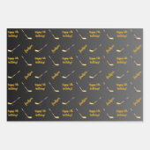 Personalisiert Name Sentiment Sport Theme Hockey Geschenkpapier Set (Vorderseite 3)