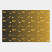 Personalisiert Name Sentiment Sport Theme Hockey Geschenkpapier Set (Vorderseite)