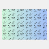 Personalisiert Name Sentiment Sport Theme Hockey Geschenkpapier Set (Vorderseite 2)