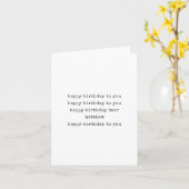 Personalisiert Name Simple Schreibmaschine Happy B Karte (Gelbe Blume)