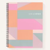 Personalisiert Name Soft Pastel Geometric Modern Notizblock (Vorderseite)