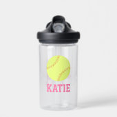 Personalisiert Name Softball Jersey Trinkflasche (Vorne)