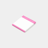 Personalisiert Name Square Hot Pink Post Notizen (angewinkelt)