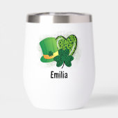 Personalisiert Name St Patricks Day Kleeblatt Clov (Rückseite)
