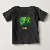 Personalisiert Name St Patricks Day Kleeblatt Clov Baby T-shirt (Vorderseite)