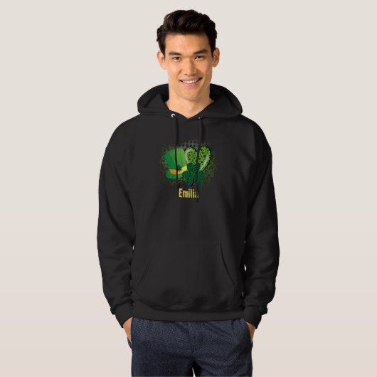 Personalisiert Name St Patricks Day Kleeblatt Clov Hoodie (Vorne ganz)
