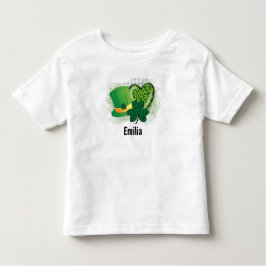 Personalisiert Name St Patricks Day Kleeblatt Clov Kleinkind T-shirt