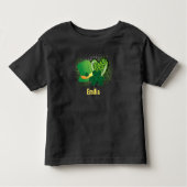 Personalisiert Name St Patricks Day Kleeblatt Clov Kleinkind T-shirt (Vorderseite)