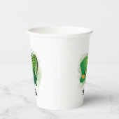 Personalisiert Name St Patricks Day Kleeblatt Clov Pappbecher (Rechts)