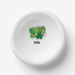 Personalisiert Name St Patricks Day Kleeblatt Clov Pappteller