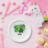 Personalisiert Name St Patricks Day Kleeblatt Clov Pappteller (Party)