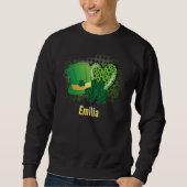 Personalisiert Name St Patricks Day Kleeblatt Clov Sweatshirt (Vorderseite)