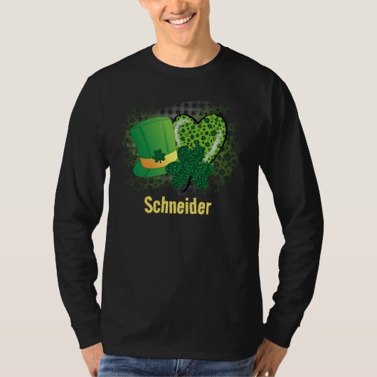 Personalisiert Name St Patricks Day Kleeblatt Clov T-Shirt (Vorderseite)