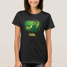 Personalisiert Name St Patricks Day Kleeblatt Clov T-Shirt