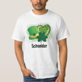 Personalisiert Name St Patricks Day Kleeblatt Clov T-Shirt (Vorderseite)