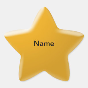 Personalisiert-Name-Star-Aufkleber Stern-Aufkleber