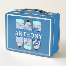 Personalisiert Name Student Pencil Blue